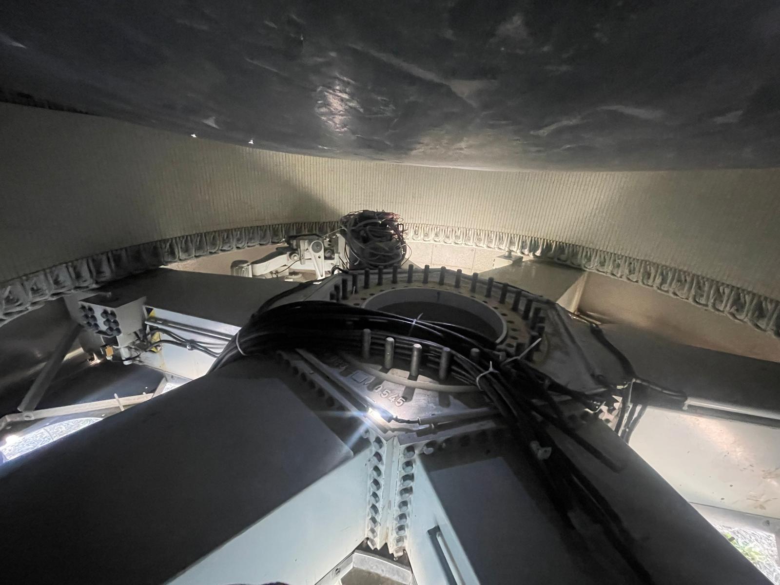 Wide interior view of the Enercon E-70 generator assembly